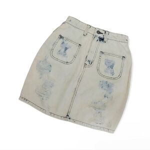 LF Carmar Acid Wash High Waist Denim Skirt XS